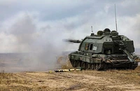 VIDEO: Hỏa lực pháo tự hành Msta-S Nga ở chiến trường Ukraine