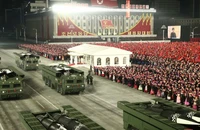 Khung cảnh Triều Tiên duyệt binh hồi năm 2021. Ảnh: KCNA