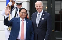 Tổng thống Mỹ Joe Biden tiếp đón Thủ tướng Việt Nam Phạm Minh Chính tại Mỹ. Ảnh: VGP