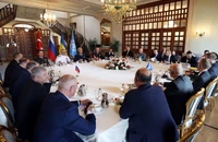 Các đại diện Nga, Ukraine, Thổ Nhĩ Kỳ và Liên Hợp Quốc gặp nhau tại TP Istanbul (Thổ Nhĩ Kỳ) ngày 13-7, bàn về xuất khẩu ngũ cốc Ukraine. Ảnh: BỘ QUỐC PHÒNG THỔ NHĨ KỲ