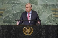Tổng thư ký Liên Hợp Quốc - ông Antonio Guterres phát biểu tại phiên họp Đại hội đồng lHQ khóa 77 ở trụ sở Liên Hợp Quốc, Thành phố New York (Mỹ) ngày 20-9. Ảnh: AP