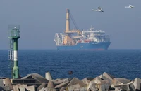 Phát hiện tàu hải quân Thụy Điển gần khu vực các đường ống dẫn khí NORD STREAM bị rò rỉ. ẢNH: TASS
