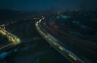Giao thông ở thủ đô Warsaw (Ba Lan) vào tối 25-11. Ảnh: GETTY IMAGES