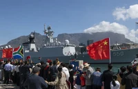 Tàu khu trục Duy Phường của Trung Quốc tham gia cuộc tập trận Mosi hồi năm 2019. Ảnh: TÂN HOA XÃ