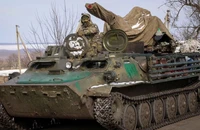 Lực lượng Ukraine trên chiến tuyến TP Bakhmut (tỉnh Donetsk). Ảnh: REUTERS