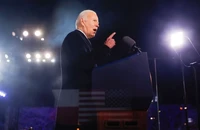 Tổng thống Mỹ Joe Biden phát biểu tại Ba Lan ngày 21-2. Ảnh: REUTERS