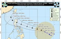 Bão Fung-Wong mạnh lên đáng ngại, chuẩn bị vào vùng biển Philippines