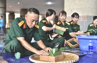 Sôi nổi hội thi gói và nấu bánh chưng đón Giỗ Tổ Hùng Vương