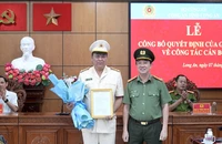 Công an tỉnh Long An bổ nhiệm, điều động nhiều cán bộ