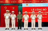 Công an tỉnh Long An điều động, bổ nhiệm nhiều cán bộ