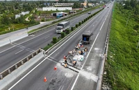 Cao tốc TP.HCM – Trung Lương rào chắn sửa chữa, tài xế lưu thông chú ý