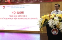 Ông Nguyễn Văn Phúc, Thứ trưởng Bộ Giáo dục và Đào tạo phát biểu chỉ đạo hội nghị.