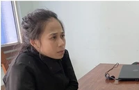 Thúy tại cơ quan Công an.