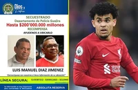 Xuất hiện nhóm bắt cóc cha mẹ ngôi sao Luis Diaz của Liverpool