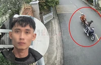 Camera ghi cảnh thanh niên cướp giật giỏ xách 1 phụ nữ ở Bình Dương