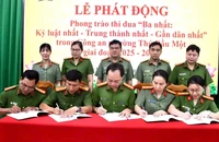 TP.HCM: Công an phường Thủ Dầu Một phát động phong trào thi đua 'Ba nhất'