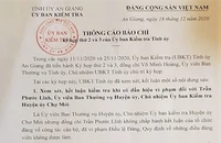 An Giang: Cách chức một Ủy viên Ban Thường vụ Huyện ủy Chợ Mới