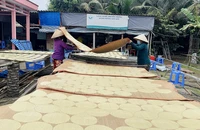 Bánh phồng Sơn Đốc vào mùa tết 
