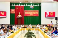 Chủ tịch Quốc hội Trần Thanh Mẫn làm việc với Ủy ban bầu cử tỉnh Vĩnh Long