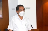 Ông Nguyễn Văn Lâm, Phó Giám đốc Sở LĐ-TB&XH TP.HCM, thông tin tại buổi họp báo. Ảnh: NGUYỄN NHÂN
