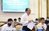 Ông Tăng Chí Thượng, Giám đốc Sở Y tế TP.HCM, phát biểu. Ảnh: Trung tâm báo chí