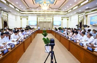 Toàn cảnh phiên họp kinh tế - xã hội 6 tháng đầu năm 2022. Ảnh: TTBC
