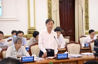 Phó Giám đốc Sở TN&MT TP.HCM Võ Trung Trực phát biểu tại hội nghị. Ảnh: TTBC