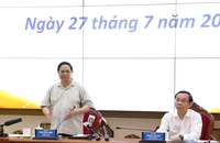 Thủ tướng Phạm Minh Chính tại buổi làm việc với lãnh đạo TP.HCM vào ngày 27-7. Ảnh: TTBC
