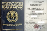 Giấy phép IAA và IDP. Ảnh: H.K