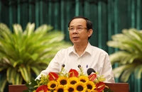 Bí thư Thành uỷ TP.HCM Nguyễn Văn Nên phát biểu khai mạc hội nghị. Ảnh: NGUYỆT NHI