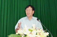TS Nguyễn Hữu Nguyên, Hội Quy hoạch phát triển đô thị TP.HCM, phát biểu tại hội thảo. Ảnh: TIÊN NGÔ