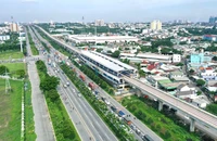 Dự án đầu tư xây dựng tuyến đường sắt đô thị số 1 TP.HCM, tuyến Bến Thành - Suối Tiên. Ảnh: HOÀNG GIANG