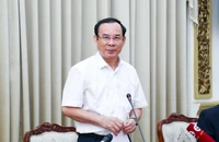 Bí thư Thành uỷ TP.HCM Nguyễn Văn Nên phát biểu tại phiên họp. Ảnh: T.THẢO