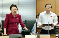 ĐBQH Phạm Khánh Phong Lan và ĐBQH Nguyễn Thanh Sang phát biểu tại nghị trường.
