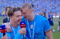 Haaland thổ lộ “yêu” Grealish trên sóng truyền hình trực tiếp