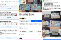 Dịch vụ làm CCCD giả tràn lan trên mạng