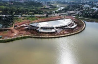 Dự án Quảng trường trung tâm TP Gia Nghĩa dính quy hoạch bauxite. Ảnh: VŨ LONG