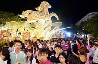 Hàng nghìn người đổ về đường hoa Nguyễn Huệ trong đêm khai mạc 