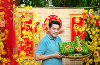 Rực rỡ sắc xuân tại 'chòi lá triệu view' của diễn viên Huỳnh Anh Tuấn