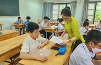 Thí sinh tham dự kỳ khảo sát vào lớp 6 Trường THPT chuyên Trần Đại Nghĩa năm học 2023-2024. Ảnh: NGUYỄN QUYÊN