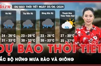 Dự báo thời tiết 5-6: Bắc Bộ và Thanh Hóa có mưa to và giông