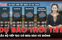 Dự báo thời tiết 7-6: Bắc Bộ tiếp tục có mưa rào và giông, cảnh báo thiên tai cấp độ 1