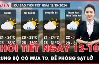 Thời tiết ngày 12-10: Khu vực Trung bộ hứng mưa to, đề phòng nguy cơ ngập úng, sạt lở