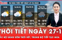 Thời tiết ngày 27-12: Bắc Bộ sáng sớm trời rét, vùng núi rét đậm rét hại; Trung Bộ tiếp tục mưa