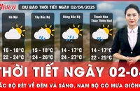 Thời tiết ngày 02-04: Bắc Bộ rét về đêm và sáng, Nam Bộ có mưa giông