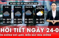 Thời tiết ngày 24-04: Miền Bắc đón không khí lạnh sau đợt nắng nóng, trời chuyển mưa giông 