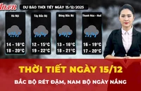 Thời tiết ngày 15-12: Bắc Bộ rét đậm, Nam Bộ nắng ấm