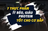 7 thực phẩm ít béo, giàu protein tốt cho cơ bắp
