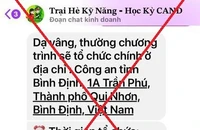 Giả công an tuyển sinh lớp học hè ở Bình Định