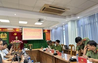 Công an đang họp, cung cấp thông tin vụ 2 bé gái mất tích ở phố đi bộ Nguyễn Huệ